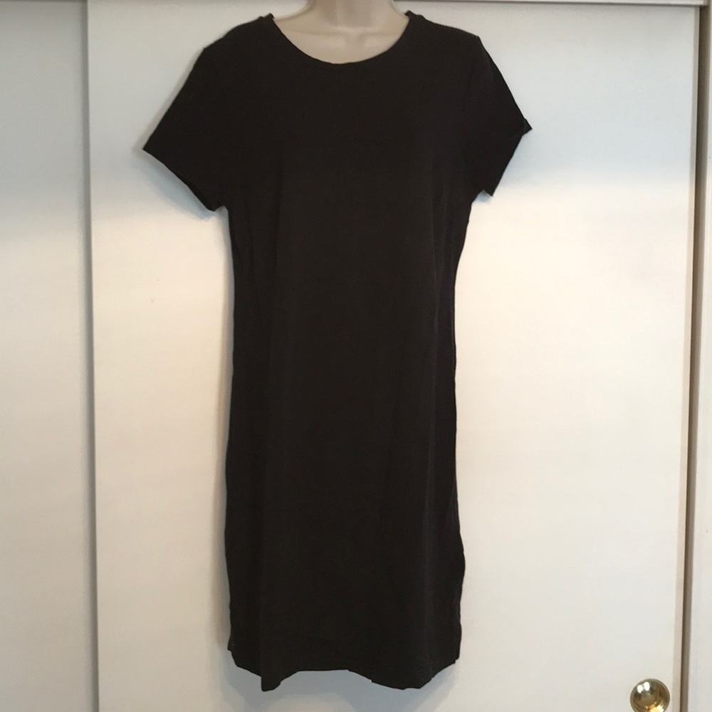 Long black T-shirt dress